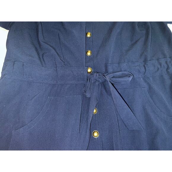 Modcloth Navy Button-Down Dress - Picture 11 of 16